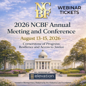 2026 NCBF Annual Meeting Webinar Tickets