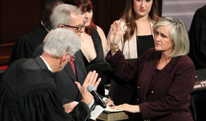 Alabama Chief Justice Stewart Being Sworn In on January 24, 2025. Courtesy of Alabama Dail;y News.
